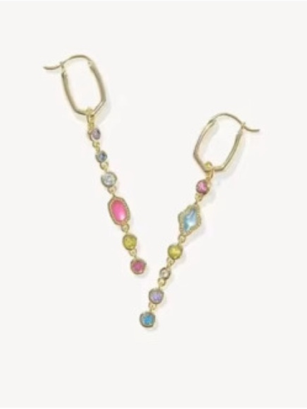 (New) Kendra Scott Gold Multi-Colored Bead Necklace and Earring Set - Picture 5 of 5